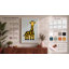Giraffe Geometric 1 Piece Wrapped Canvas Wall Art-136785037-136785035