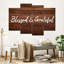 Ensemble de 4 pièces inspirantes et typographiques «Blessed And Grateful», par TimberType Studio-93025800