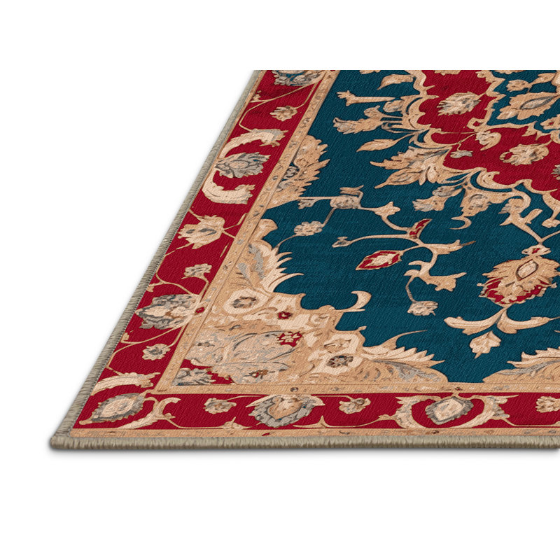 Tapis brun Tabriz lavable à la machine, Rectangulaire 2 pi x 3 pi