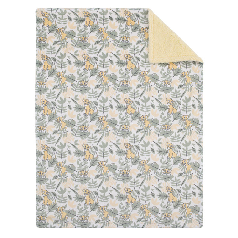 Couverture pour bébé super douce NoJo Disney King Lion Simba Jungle Leaves