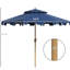 Dark Blue 9' Patio Umbrella - With Frame For Garden, Deck, Pool Stable Base
