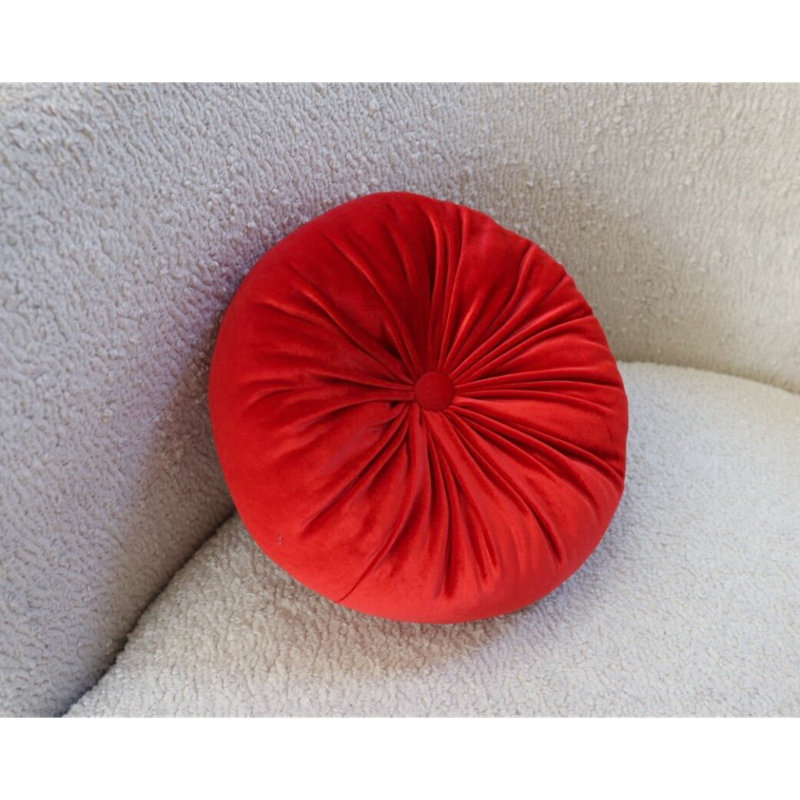 Coussin Therese, H 12 po x l 12 po, Rouge