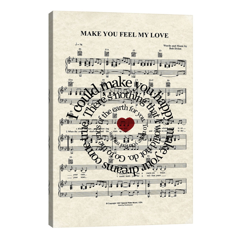 Make You Feel My Love - Wrapped Canvas Print, 66.04 cm H x 45.72 cm W x 3.175 cm D