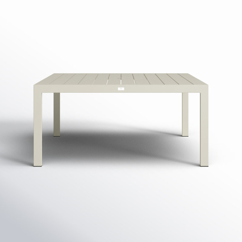 Caya Square Outdoor Dining Table With Umbrella Hole , in. W in. D, 29.5" H x 63" L x 63" W
