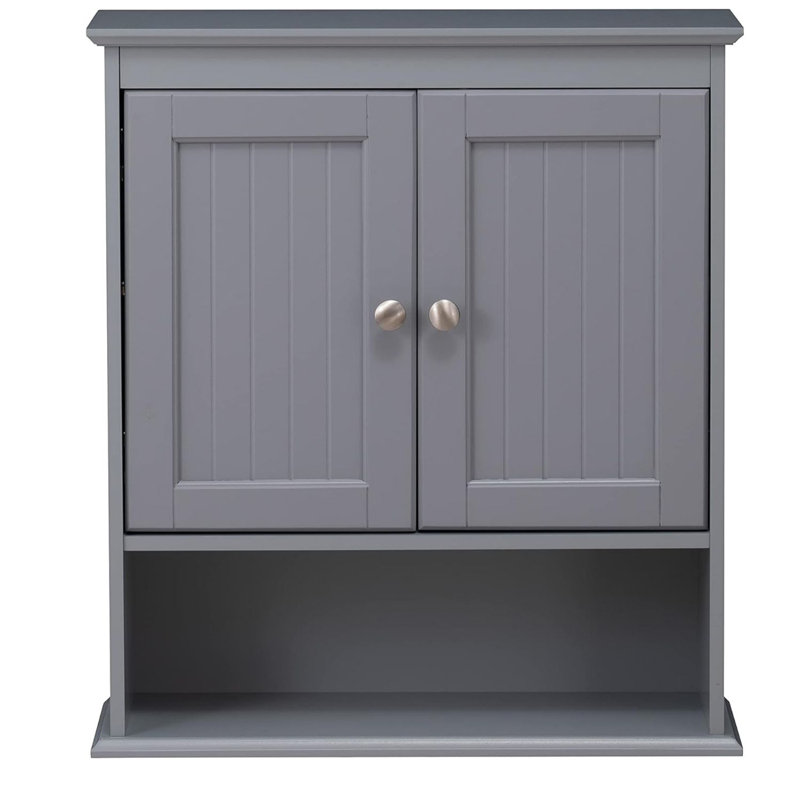 Armoire de salle de bain murale l 21,5 po x H 24 po x P 7,48 po Cloughmills, Gris