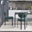 Ensemble de 2 chaises de salle à manger modernes rembourrées avec pieds en métal noir Boucle-142905836