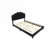 Bed For Master Bedroom Nightly Rest Charcoal Wool Upholstered Queen Size No Box Spring Needed With Built-In LED Lighting