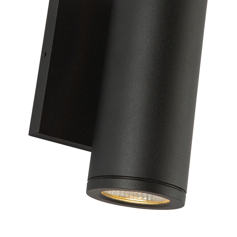 Nordic Glass LED Flush Mounted Sconce, 6" H x 4.63" W x 3.38" D, Black, 8 W