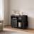 Solid Wood End Table with Wheels-1327575984