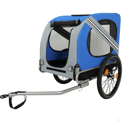 Large Folding Bike Trailer For Dogs – 66LB Capacity All-Terrain Pet Carrier, Durable Steel Frame For Cycling, Jogging, Camping & Outdoor Adventures