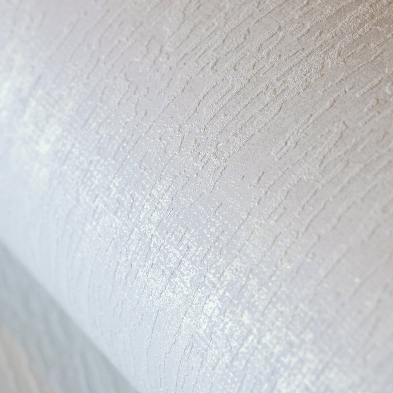 Mercury 10.05m X 53cm Textured Metallic Non-pasted Wallpaper Roll, Pearl White
