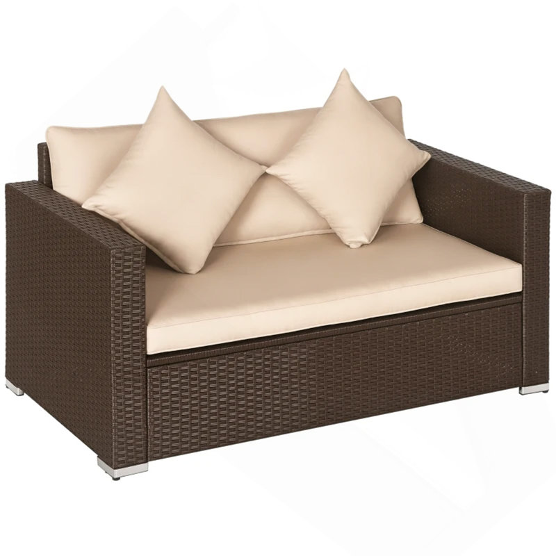 Wicker Loveseat,Outdoor Patio Furniture Couch