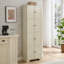 Grande armoire de rangement de 72,4 pouces avec 8 portes et 4 tablettes pour une utilisation polyvalente, une conception élégante et spacieuse pour diverses pièces-623244259