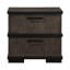 2 tables de chevet de style industriel moderne, finition bicolore brun noir, table de chevet sans assemblage, 2 tiroirs, thème, requis
