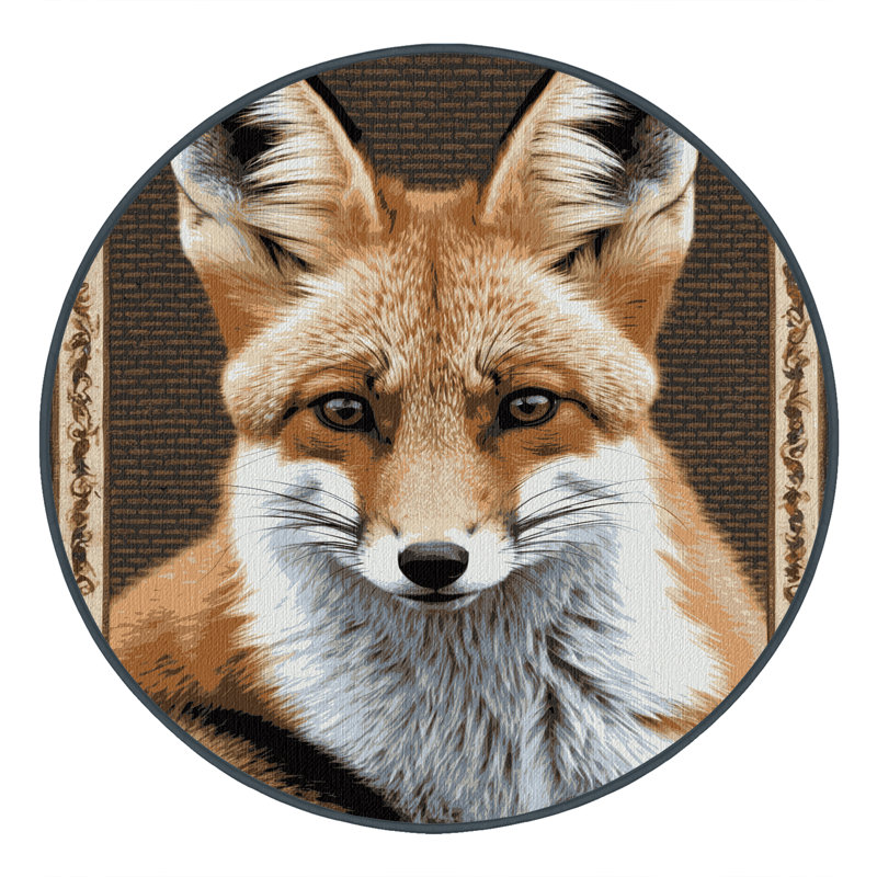  Tapis lavable à oreilles de chauve-souris, Rond 8 pi