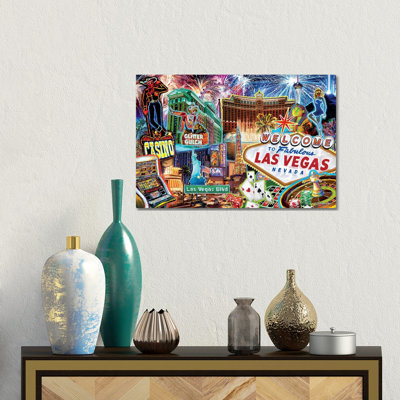 Las Vegas Pop Art- Gallery-Wrapped Canvas Giclée