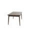 Table de salle à manger rectangulaire en bois massif et mélamine, fini noyer contemporain (1 pièce).
