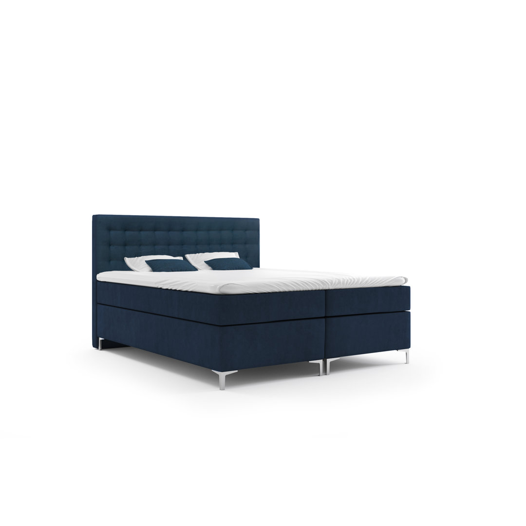 Boxspringbett Adibah mit Topper und Bettkasten