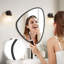 Miroir moderne avec cadre asymétrique en aluminium pour chambre à coucher, salon-244058835
