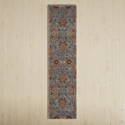 Arden Medium Gray Hand-Tufted Wool Floral Rug