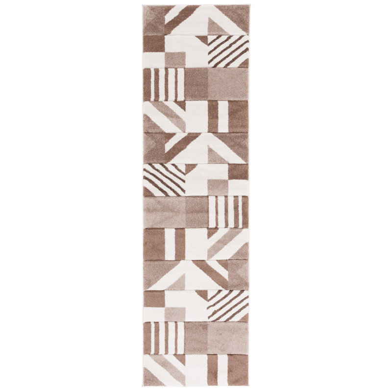 Tapis à motif géométrique Jeromie Performance, Tapis de couloir 2 pi 3 po x 8 pi