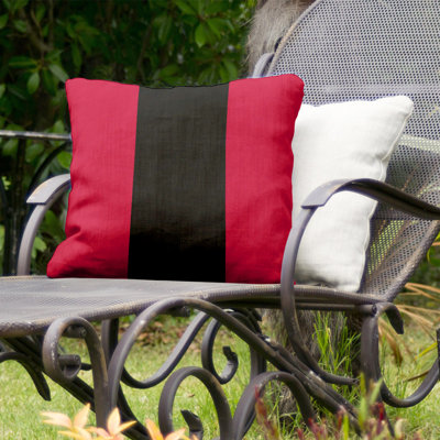 New Jersey College Striped Outdoor Reversible Throw Pillow