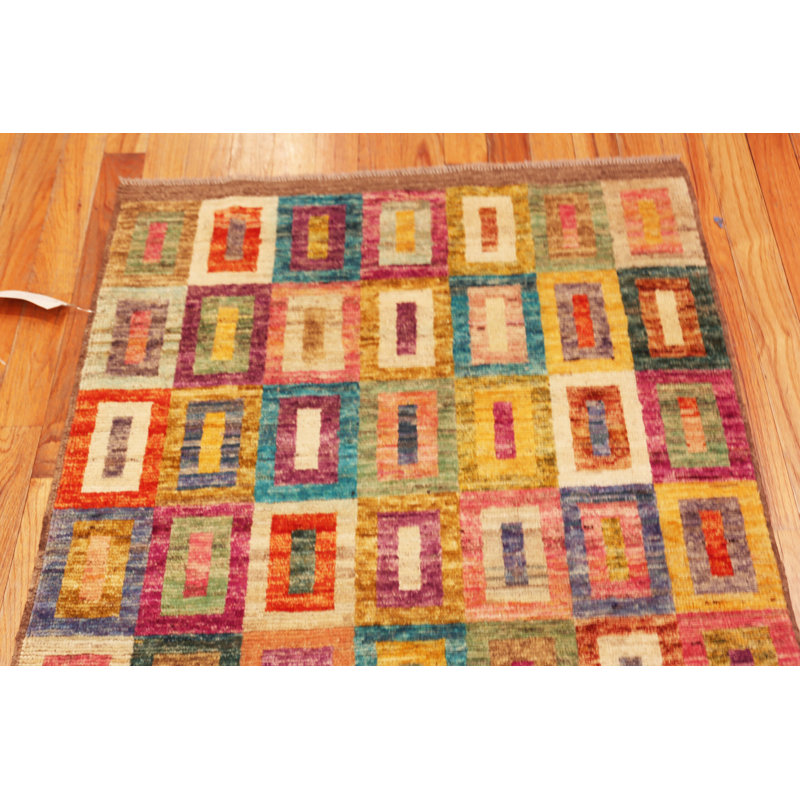Nazmiyal Collection Contemporary Abstract Colorful Rug 3ft 7in X 5ft 1in