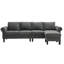 Canapé modulaire convertible avec rangement, canapé en L, canapé quatre places, canapé modulaire en tissu de lin moderne pour le salon-1499370322