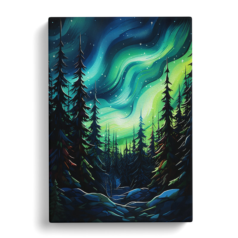 Northern Lights Abstract - Wrapped Canvas, 50cm H x 35cm W x 3cm D