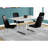 Dining Table 60" Rectangular, Grey Laminate Top, Metal Legs, Contemporary For Eating Spaces Rectangular Table, Surface, Fits 4