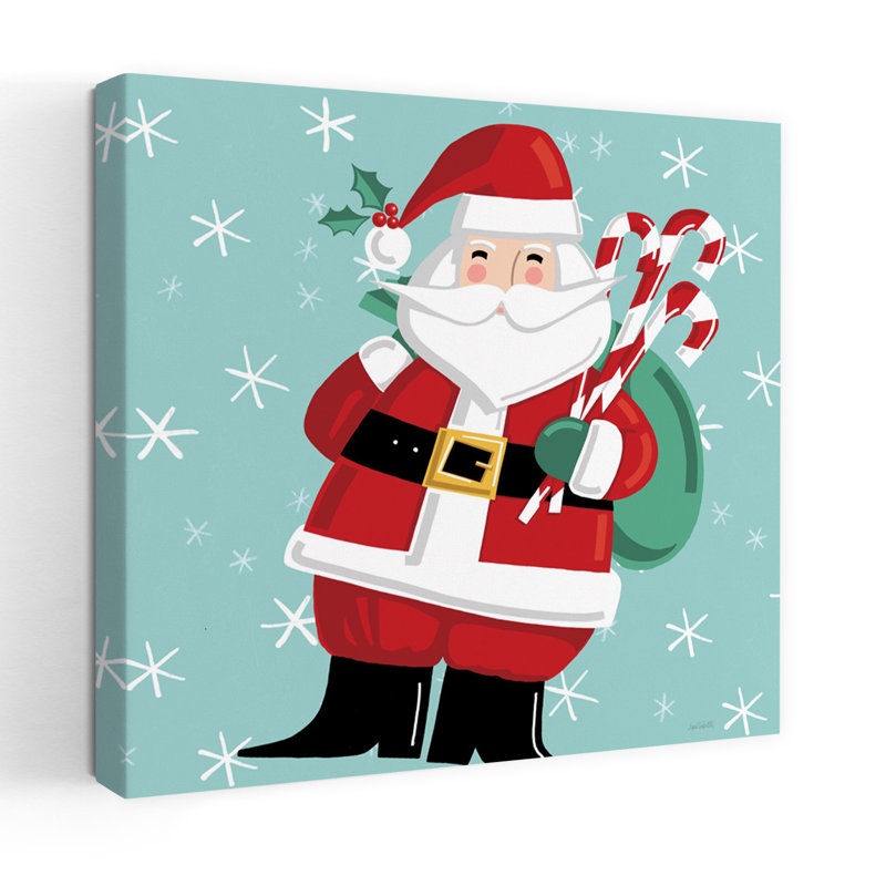 Festive Christmas I, art abstrait contemporain hivernal, H 36 po x l 36 po