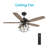 Huntley 52-inch Ceiling Fan with Remote, Light Kit Included