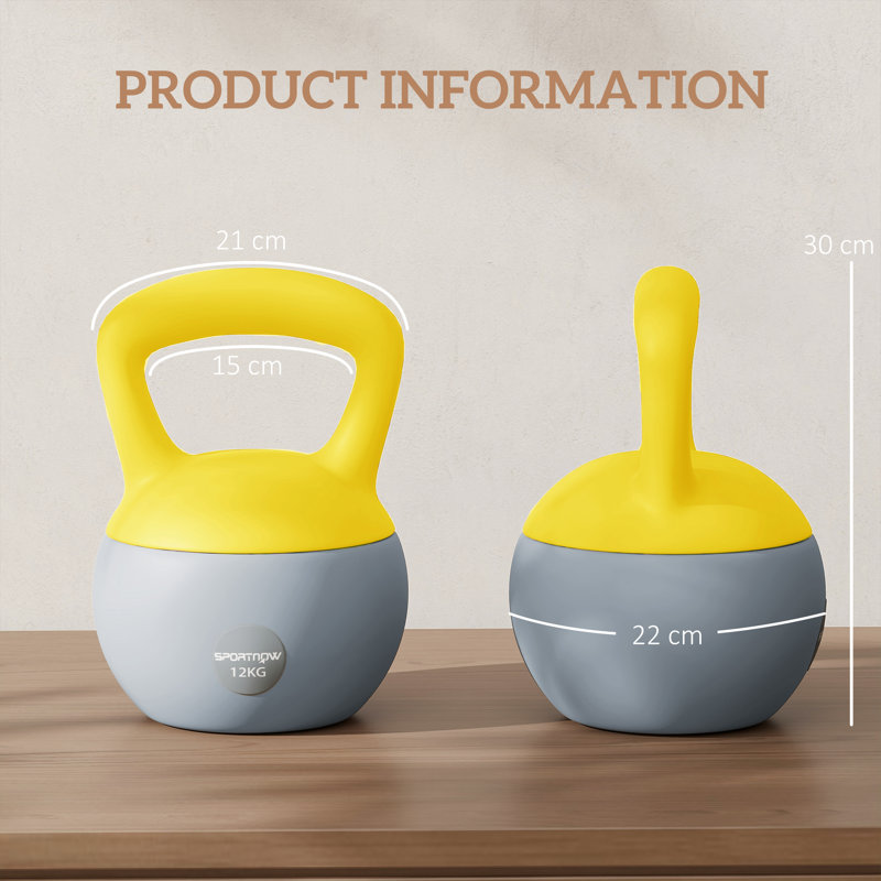 Kettlebell, Yellow/Grey