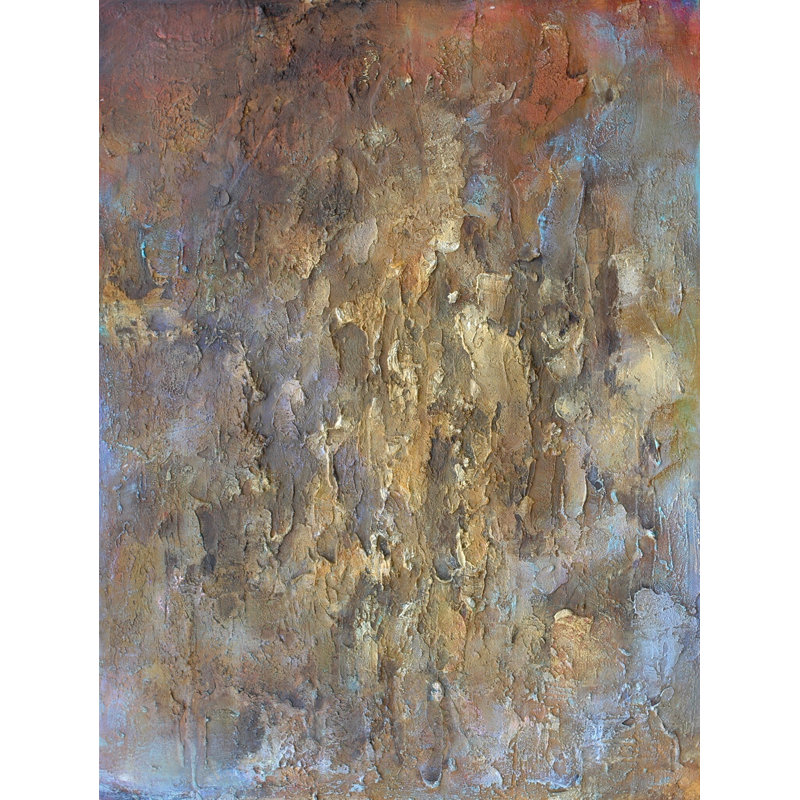 «112 Flicker» par Anne B. Schwartz - Peinture encadrée, H 31,25 po x l 25,25 po