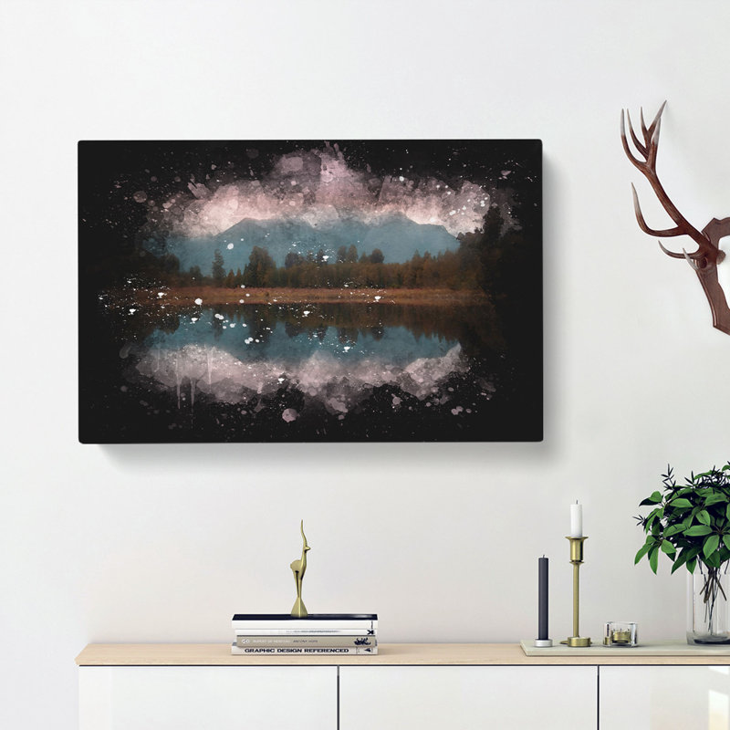 Reflection Of The Mountains - Wrapped Canvas, 50cm H x 76cm W x 3cm D