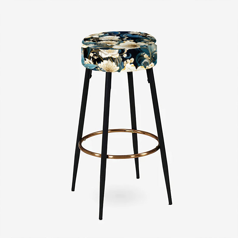 Ensemble de 2 tabourets de bar Vintage Glamour Floral