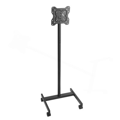 Meuble télé à roulettes, chariot de télévision mobile pour écrans de 17 à 55 pouces, portrait à paysage, meuble télé portable avec roues pouvant supporter jusqu'à 44 lb pour le salon, la chambre à coucher, le bureau, l'extérieur, VESA maximum 200 x 200 mm