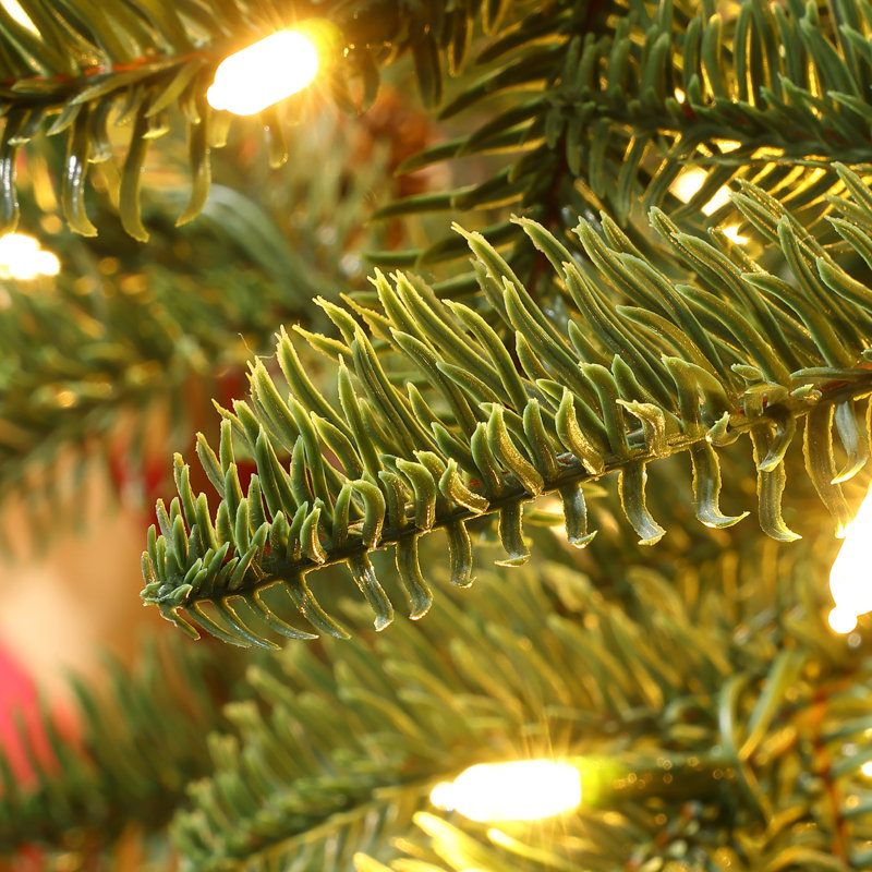 5Ft Pre-Lit Artificial Pine Christmas Tree with Pinecones & Brown Square Pot