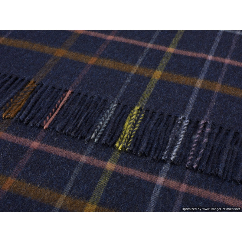 Jeté en laine merino Baulch, Denim