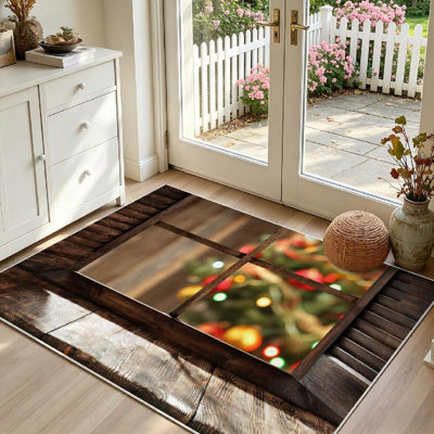 Tapis transparent lavable à la machine, espace libre sur le rebord de la fenêtre et le tapis intérieur