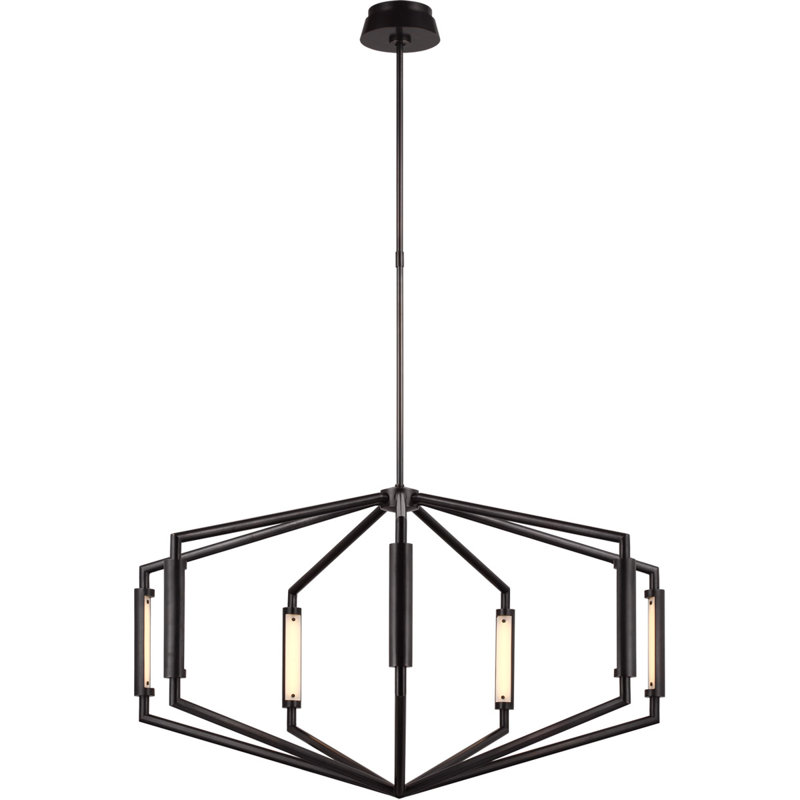 Kelly Wearstler Appareil 40" Low Profile Chandelier, Bronze