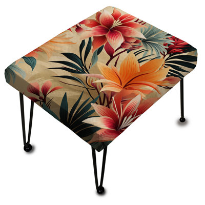 Repose-pieds tropical tropical à motif botanique I