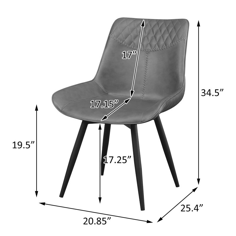Chaise d'appoint capitonnée Larren en gris