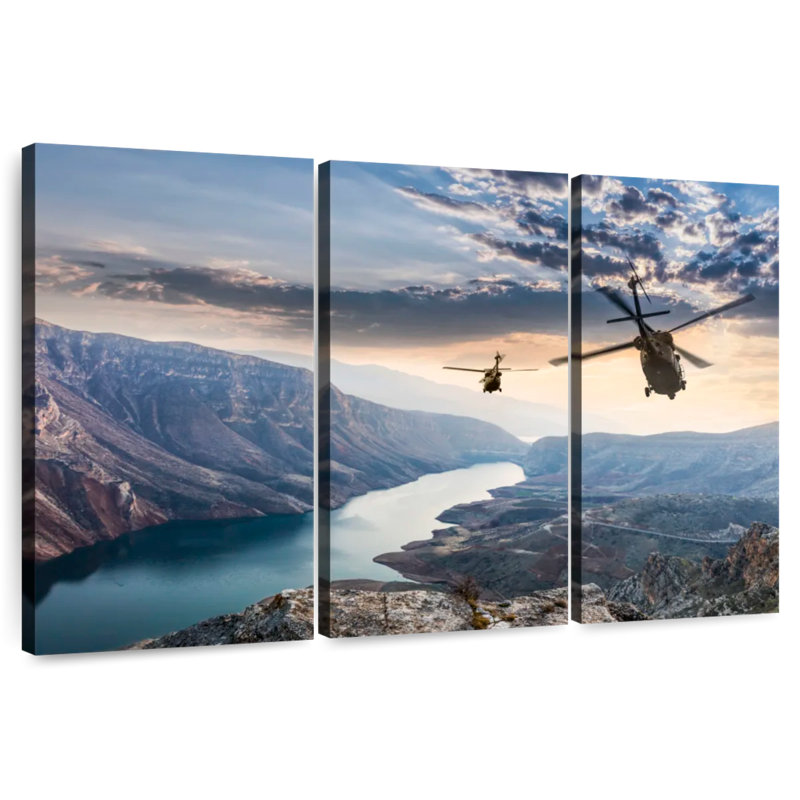 Mait Sikorsky UH-60 Black Hawk Helicopters, H 32 po x l 50 po