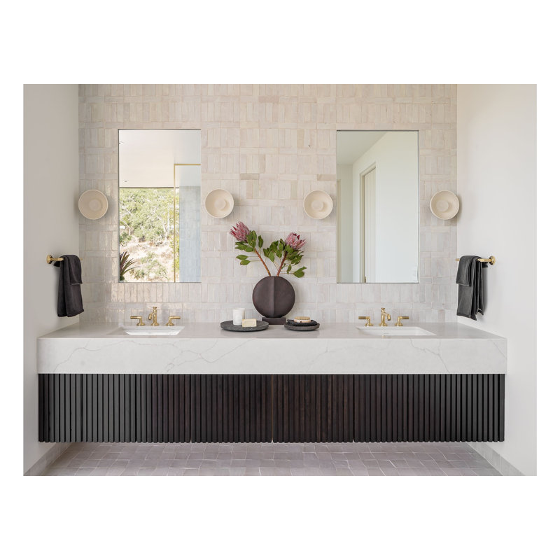 Pinna Paletta® Sink Faucet, Low Spout, Lever Handles, Unlacquered Brass