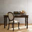 Bureau en bois massif brun foncé de style américain, bureau d'ordinateur pour la chambre à coucher et la baie vitrée, bureau d'écriture-1898394130