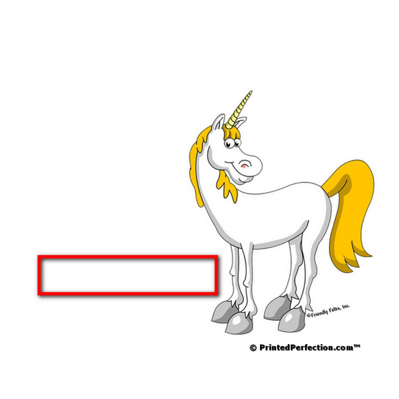 Ornement de Noël personnalisable Licorne, Oui