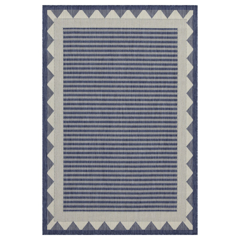 Tapis bleu intérieur / extérieur Sunshine, Rectangle 5 pi 3 po x 7 pi 3 po