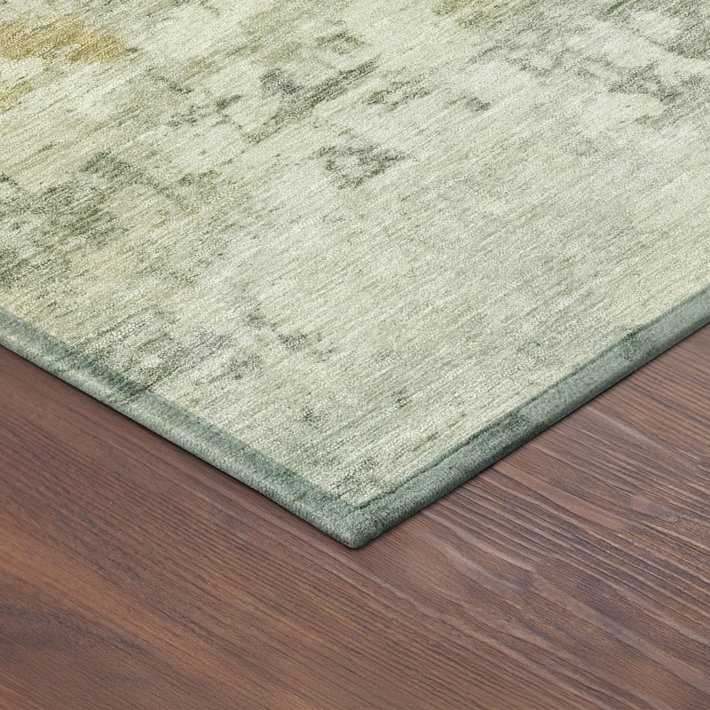Machine Washable Indoor/Outdoor Mainor ACN2371 Abstract Rug, Rectangle 10' x 14'