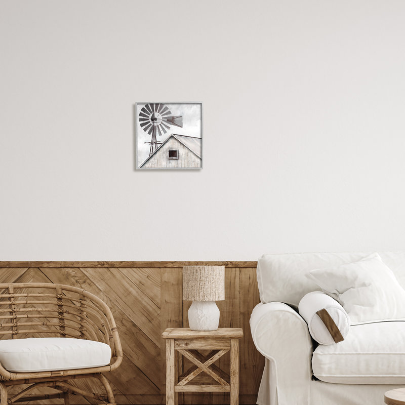 Peinture sur toile cadre campagne flottant campagne, H 12 po x l 12 po x P 1,5 po, Estampe numérique Farmhouse